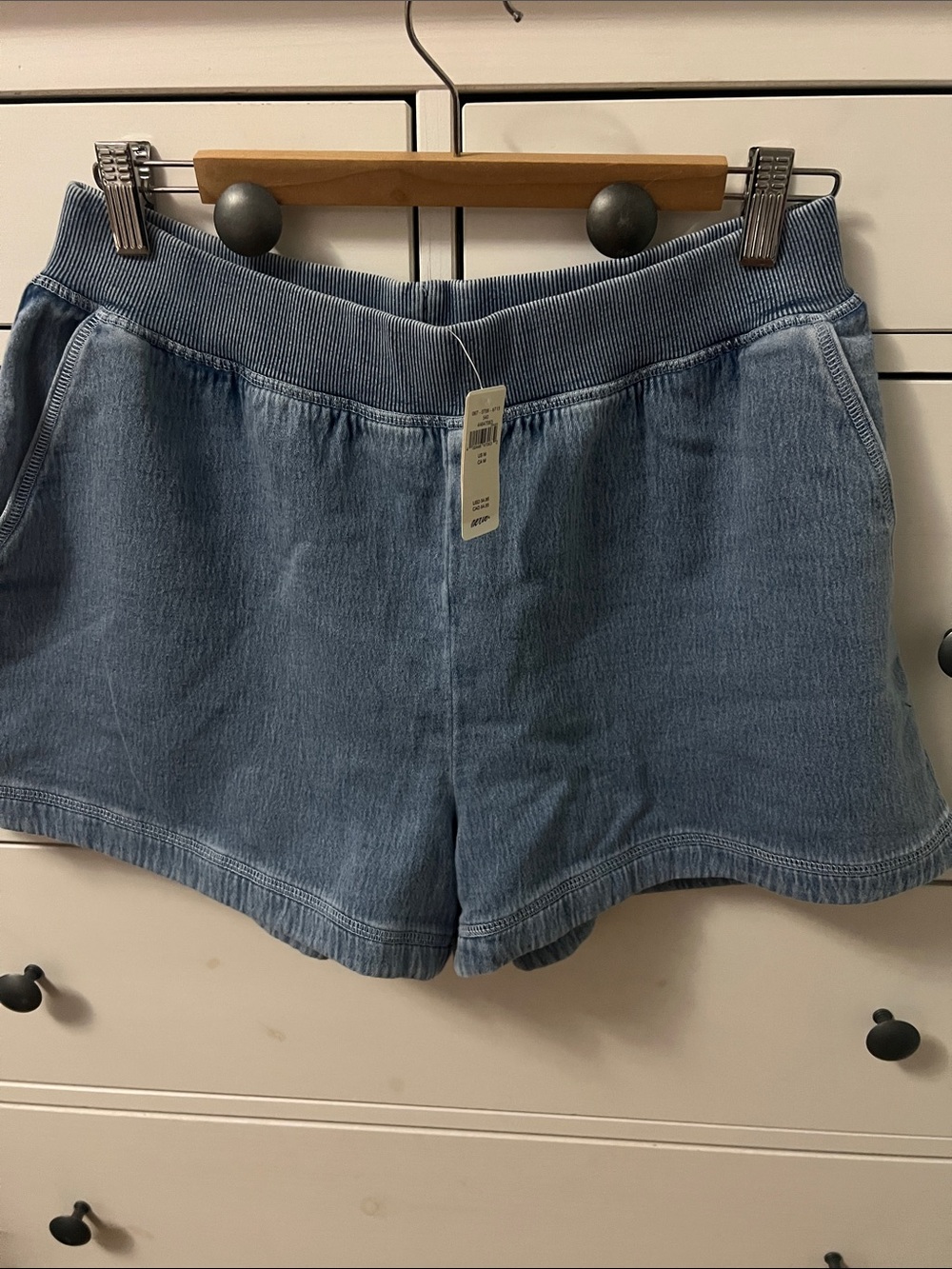 Women's Light Blue Denim Lounge Shorts